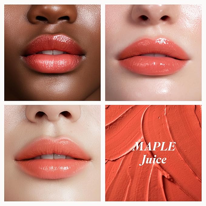 INGA Water Glow Melting Balm - Hydrating Tinted Lip Balm with Soft, Melt-On Texture, Natural Sheer, Glass-Like Finish with Non-Sticky, Lightweight Comfort (MAPLE JUICE)