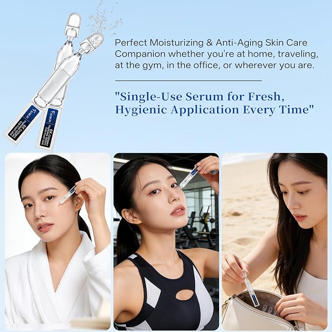 6X Collagen Peptides Serum, Anti-Aging Hydrating Serum for Plump & Firm - Looking Skin, Peptides Serum for Face - Fine Lines & Wrinkles & Radiance, with Multi Peptide and Deep Collagen(1.5 ml*30)