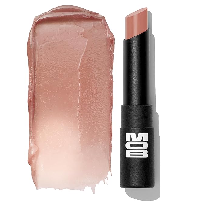 MOB Beauty Hydrating Shine Lip Balm, M139 Cool Nude Tinted Lip Balm Stick with Jojoba and Sunflower Oils, Moisturizing Glossy Finish, Vegan, Cruelty Free