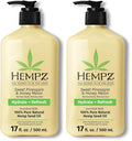 Hempz Body Lotion - Sweet Pineapple and Honey Melon - Daily Moisturizing Cream - 17oz,(Pack of 2)