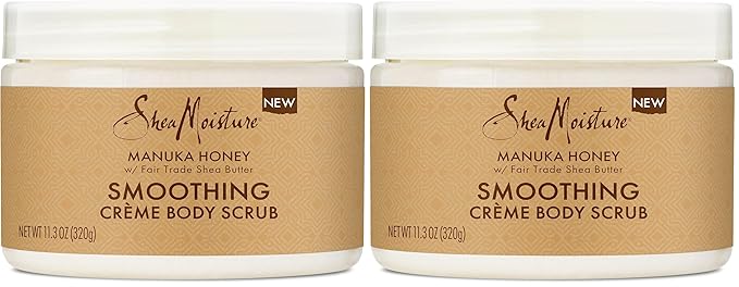 SheaMoisture Smoothing Body Scrub Manuka Honey To Reduce Rough Skin Exfoliating Body Scrub with Fair Trade Shea Butter 11.3 oz (Pack of 2)