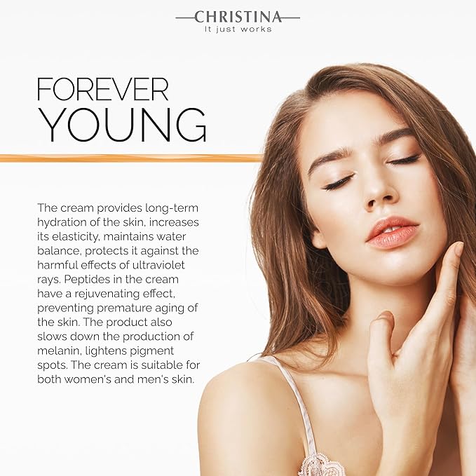 Christina Forever Young Hydra Protective Day Cream SPF 25-50ml - UVA/UVB, Non-Comedogenic and Lightweight Face Moisturizer with Sunscreen for Combination, Dry, Normal, Oily & Sensitive Skin