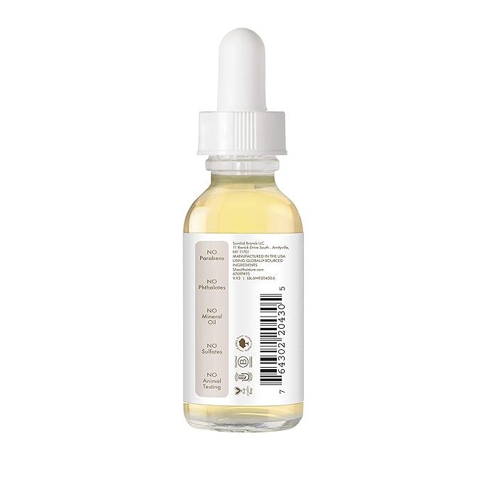 SheaMoisture Overnight Face Oil for All Skin Types 100% Virgin Coconut Oil for Daily Hydration 1 oz,(Pack of 2)