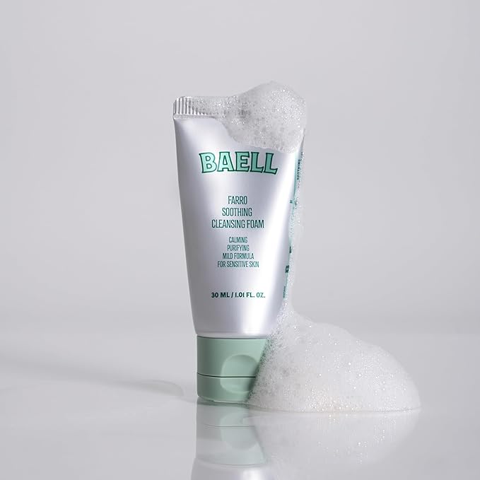 Farro Enzyme Skincare Calming Cleansing Foam 150ml / 5.07oz, helps with gentle and soft cleansing with micro whip, keeping your face anti-aging & keep skin barrier.