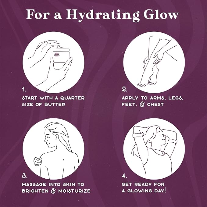 PURPLE CANYON Glowing Goat 2oz Mini Whipped Body Butter | Lavender, Rose & Cedar Infused with Goat Milk, Jojoba Oil & Aloe Vera | Natural Moisturizing Butter for Skin Care