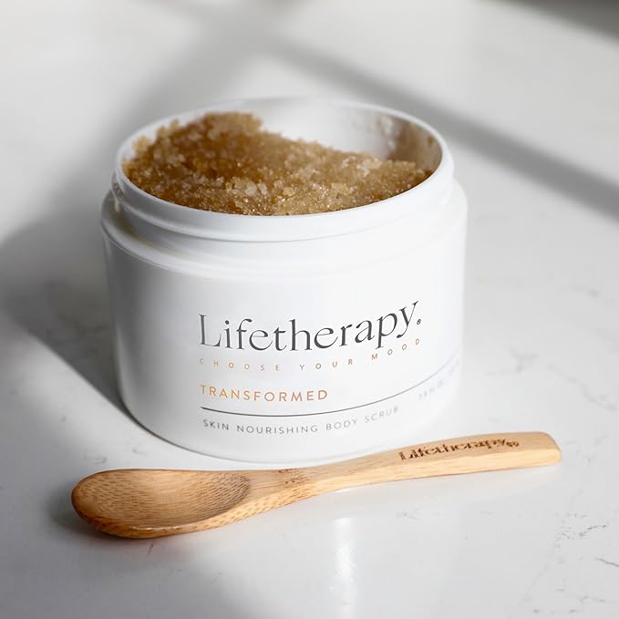 Lifetherapy Skin Nourishing Body Scrub – Transformed | Clean Skin-Loving Formula | Vegan & Gluten Free | Hydrating | Nourishing Vitamins & Minerals | Bath Salts | Thoughtfully Crafted Fragrance 9oz..