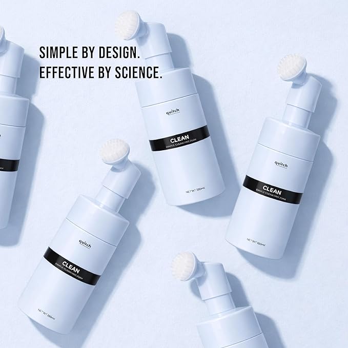 quitch Skin Science Foaming Face Wash Dermatologist-Developed Gentle Facial Cleanser for Sensitive Skin, pH-Balanced, Fragrance-Free, Korean Face Wash Skincare, Sulfate-Free