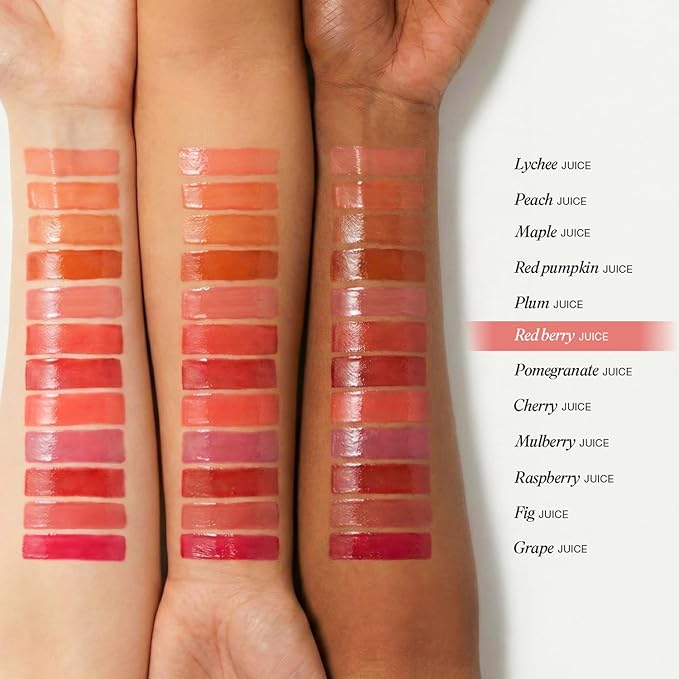 INGA Water Glow Melting Balm - Hydrating Tinted Lip Balm with Soft, Melt-On Texture, Natural Sheer, Glass-Like Finish with Non-Sticky, Lightweight Comfort (RED BERRY JUICE)