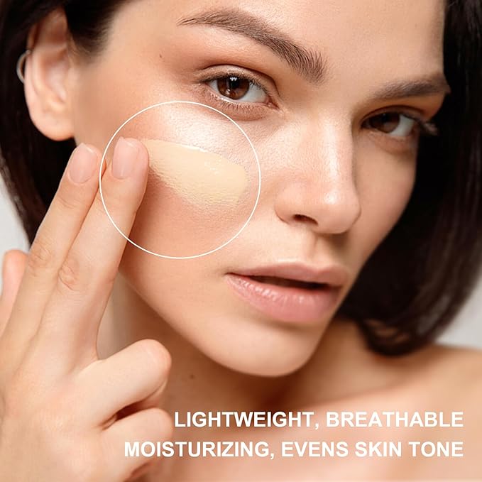 Tinted Sunscreen for Face, Hydrating Lightweight Mineral Sunscreen SPF 50+ PA+++, Non-Greasy Refreshing Tinted Moisturizer for All Skin Types, Water Resistant Travel Size Face Sunscreen, 2.11 fl oz