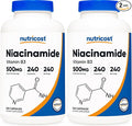 Nutricost Niacinamide (Vitamin B3) 500mg, 240 Capsules - Non-GMO, Gluten Free, Flush Free Vitamin B3 (Pack of 2)
