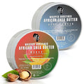 RA Cosmetics Whipped Shea Butter Bundle Pack - Baby Powder & Mango, 6oz Jar each | 100% Pure African Shea for Men & Women | Natural Moisturizer with Essential Vitamins for Radiant Skin & Luscious Hair