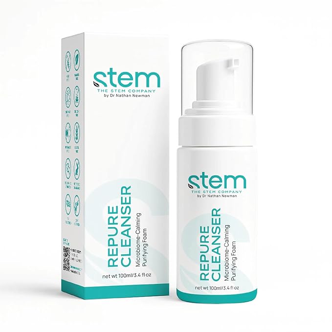 STEM Natural Intelligence RePure Water Based Foaming Cleanser, Luxury Exfoliating Face Cleansing Foam for Women, Body and Facial Cleanser for Women, Face Exfoliator