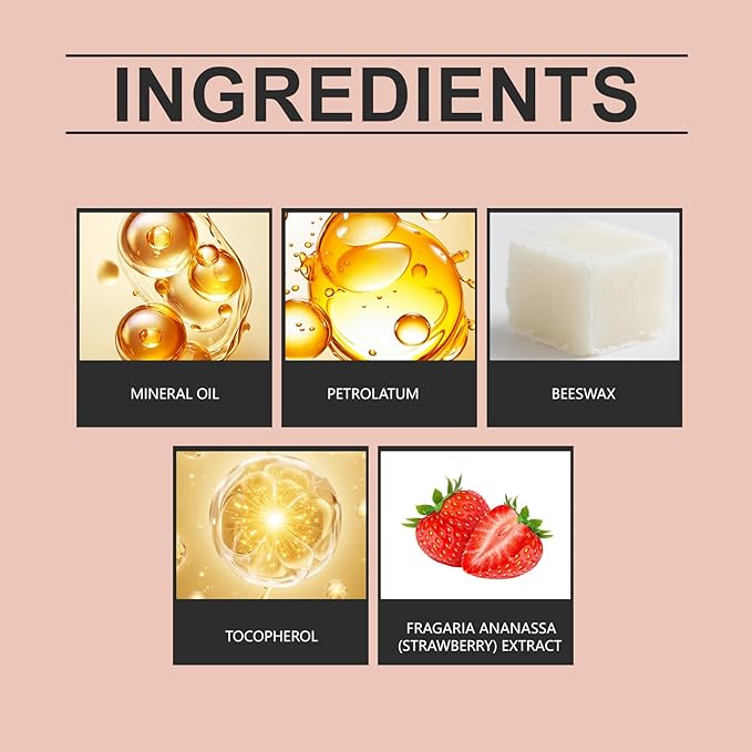 Lip Mask for Overnight Repair - Hydrating Lip Sleeping Mask with Vitamin E & Coconut Extract - Moisturizing Lip Balm Pack for Dry Lips, Non-Sticky Honeybalm Formula (Strawberries)