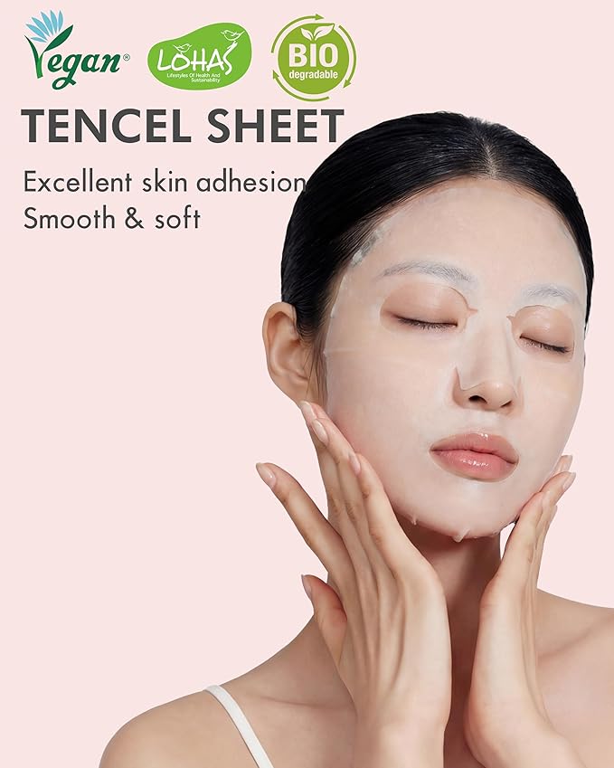 DERMAL Seoul Face Ceramide 5-Min Quick Sheet Mask 36 Count Bulk, Korean Morning Hydrating Pull-Out Dispenser with Tweezers, Skin Barrier Support Face Mask for Makeup Prep, Panthenol Vegan Tencel