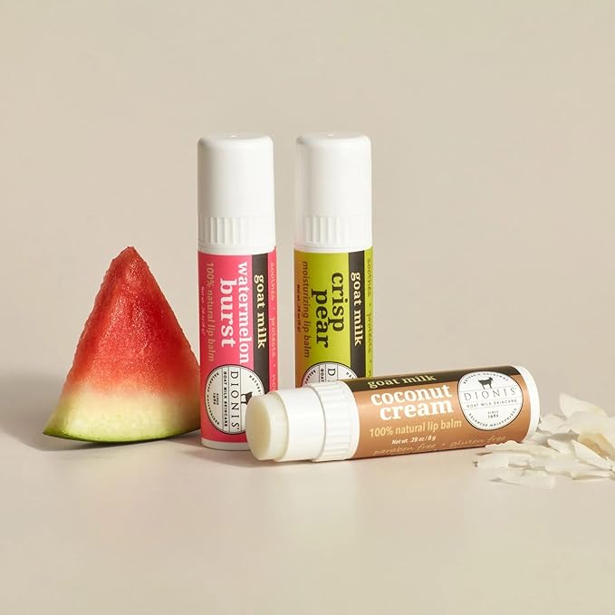 Dionis Goat Milk Lip Balm Fruity & Delicious 0.28 oz (Pack of 3)