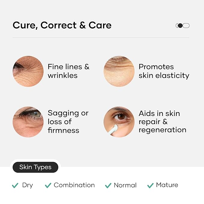 Cureskin Under Eye Gel for Dark Circles for Women and Men | Bio-Peptide Under Eye Gel to Reduce Dark Circles, Puffiness & Wrinkles | Under Eye Cream for Men and Women