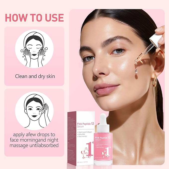 Advanced Multi-Peptide & Bakuchiol Anti-Aging Serum - Niacinamide, Copper Peptides, Hyaluronic Hydration, Visibly Firms Skin & Reduces Fine Lines - 1 fl oz