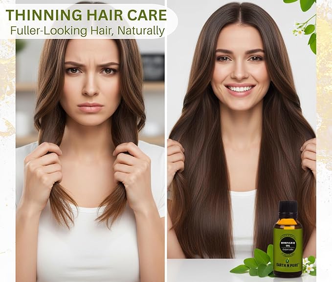EARTH N PURE Bhringraj Oil Cold Pressed, Natural & Therapeutic Grade for Hair Growth 15 ml