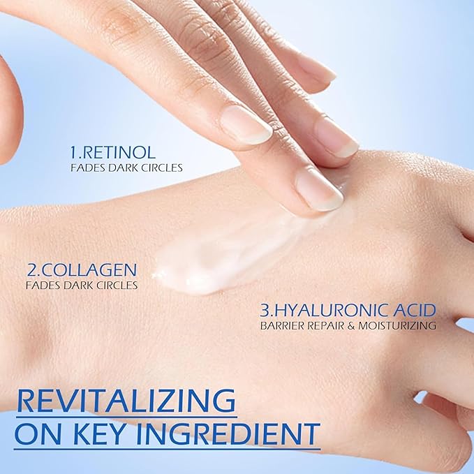 Retinol Eye Cream, Hydrating Under Eye Care Daily Wrinkle Cream, Infused with AHA30% to Smooth and Hydrate Skin, Eye Crea for Dark Circles Treatments, Reduce Under Eye Bags, Smooth Wrinkles (1.06 Oz)
