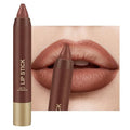 Matte Lipstick Lip Crayon, Warm Terracotta Long Lasting Lip Stick, Waterproof Velvet Lip Liner Pencil for Women, 24 Hour Neutral Lipstick, B02