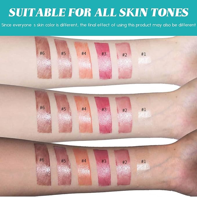Charm Kiss Lip Tint Hydrating, Hydrating Lip Tint,Powerful Moisturizing Lipstick Water Lipstick Natural Ingredients, Non-Sticky And Long-Lasting(1# Clear Shimmer)