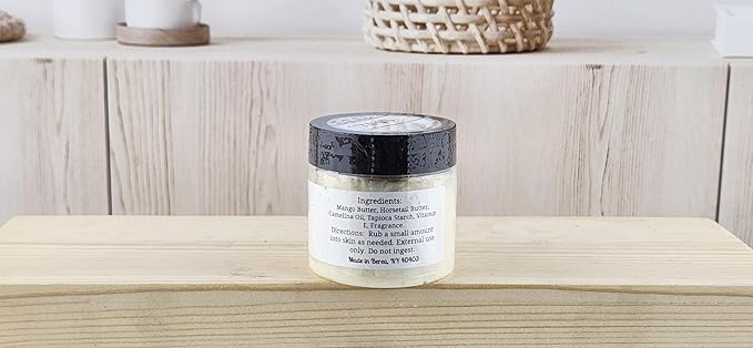 TSA Handmade Whipped Mango Love Body Butter Cream, Luxury Body Lotion for Dry Skin, Daily Moisturizing Shea Butter, Sunflower Oil, Mothers, Fathers, Women, Men, Teens, 1.5 oz Jar