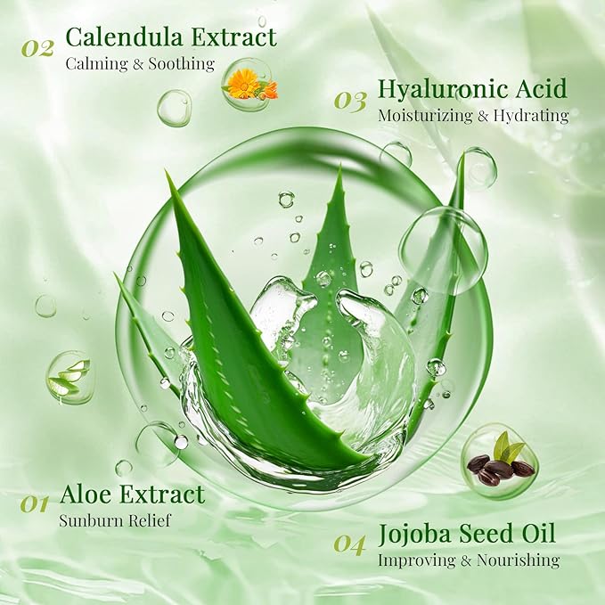 KONEUK 30 Pack Aloe Vera Hydrating Face Masks Skincare, Moisturizing & Soothing Sheet Face Mask for Skin Care, Bulk Aloe Face Masks for After Sun Care and Sunburn Relief