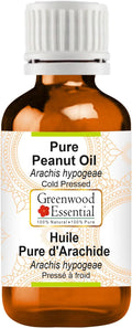 Greenwood Essential Pure Peanut Oil (Arachis hypogeae) 100% Natural Therapeutic Grade Cold Pressed 100ml (3.38 oz)