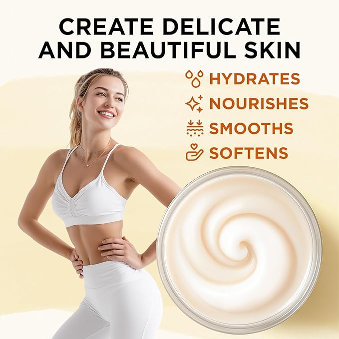 Brazil Nut Whipped Body Butter, Whipped Body Butter for Women, Body Moisturizer for Dry Skin, Gentle Hydration with Long Lasting Moisture-3.4 floz+6.8 floz