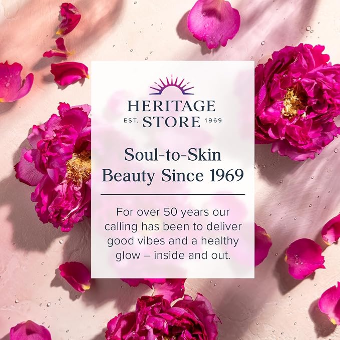 HERITAGE STORE Rosewater Concentrate - Aromatherapy Essence w/Damask Rose - Add Water for a Hydrating Face Mist or Blend Into Unscented Beauty Products - Hypoallergenic, Vegan, 60-Day Guarantee, 2oz