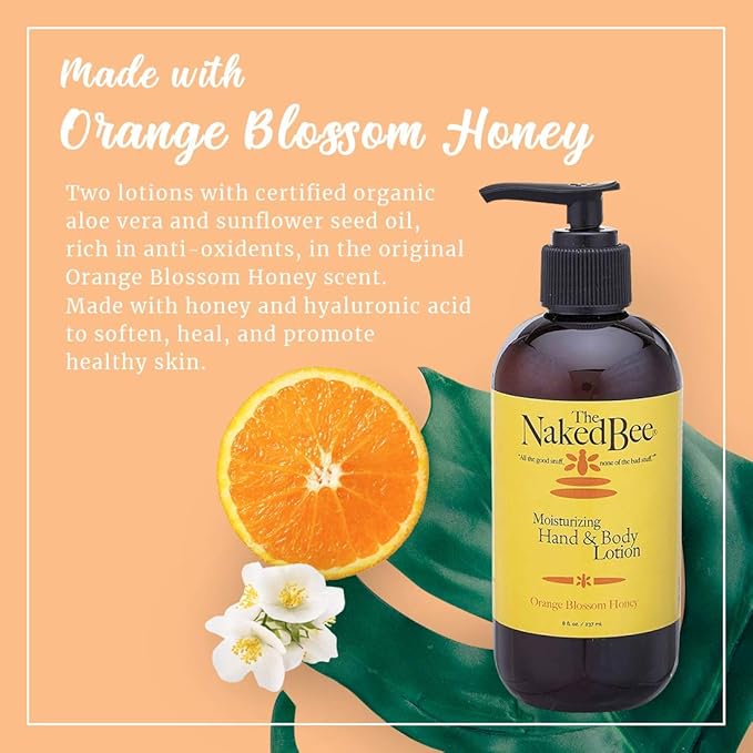 The Naked Bee Orange Blossom Honey Hand & Body Lotion, 8 oz - 2 Pack