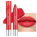 Classic Red Cream Lipstick Lip Crayon, Hydrating Lipstick for Women, Smooth Natural Color Tinted Lip Balm & Lip Crayon Liner in One, Buildable Color with Soft Finish, 11