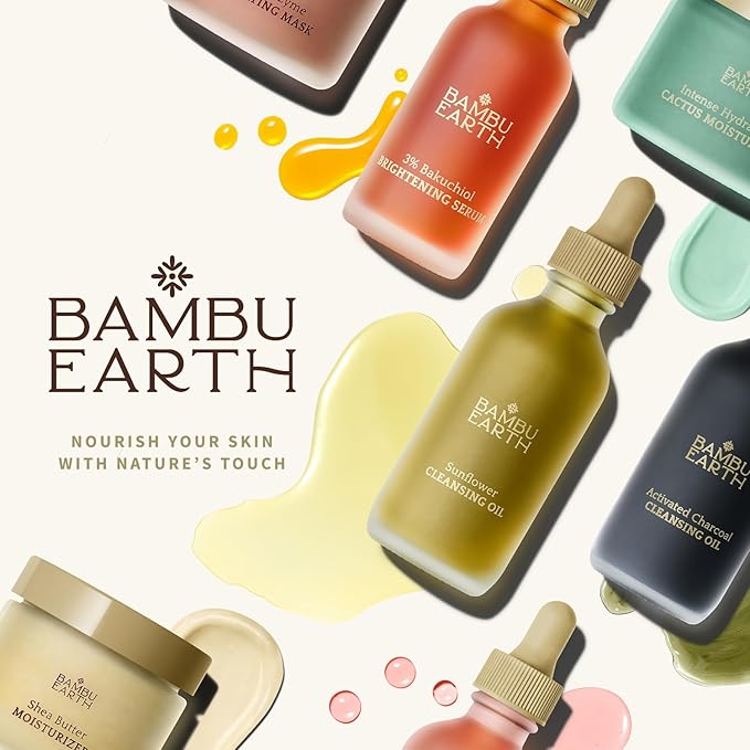 BAMBU EARTH Shea Butter Face Moisturizer - Deeply Nourishes and Hydrates Skin for a Smooth Texture and Balanced Complexion - Skincare with Natural Barrier Support for Healthy Skin - 1.5 oz net wt.