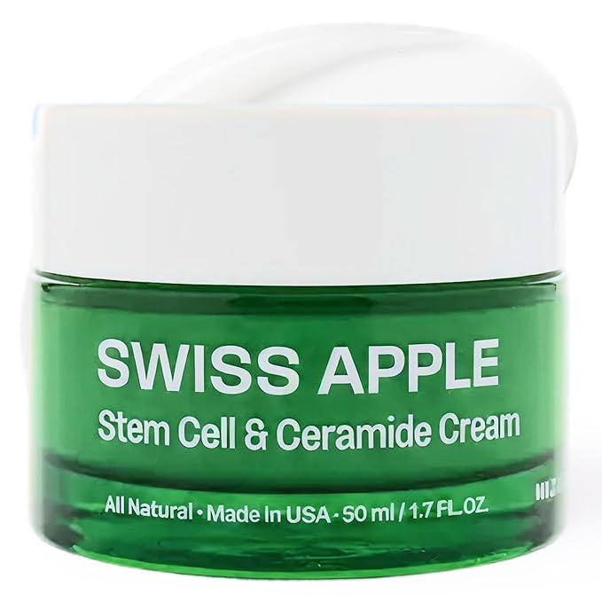 Mudita Earth Swiss Apple Stem Cell Cream – Rich Vegan Ceramide Moisturizer for Dry & Stressed Skin – Night & Recovery Face Cream with Ceramides, Ferments & Swiss Apple – Non-Greasy, Non-Comedogenic