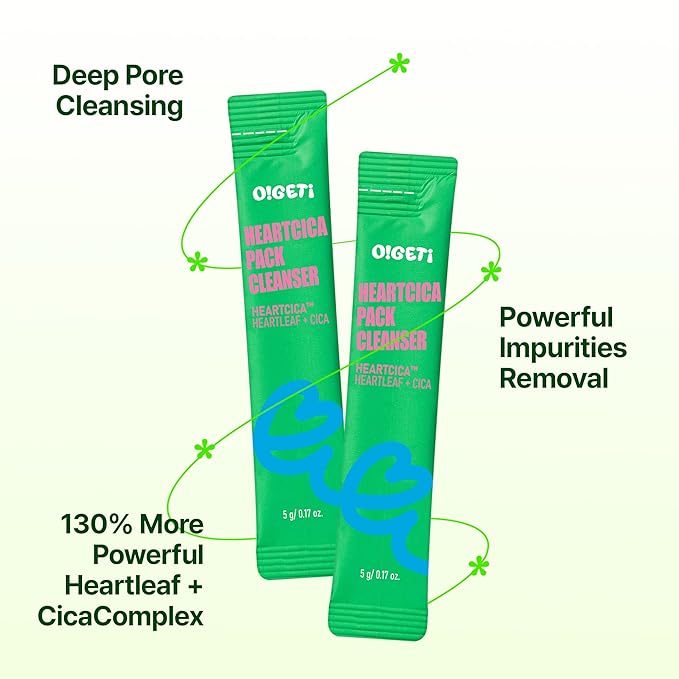 HeartCica Pack Cleanser, Bubble Foaming Facial Cleanser, Cica & Heartleaf, Deep Pore Cleansing, Hydrating & Soothing, 1.8oz