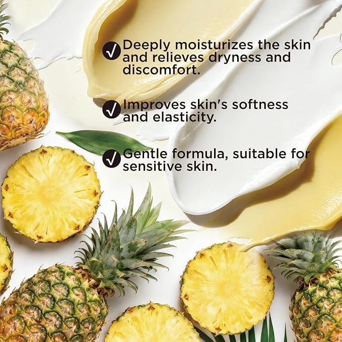 Pineapple Whipped Body Butter, Shea Body Butter for Women Dry Skin, Natural Pineapple Lotion for Body Moisturizer-Deep Moisturizing and Softening-3.4 floz+6.8 floz(100ml+200ml)