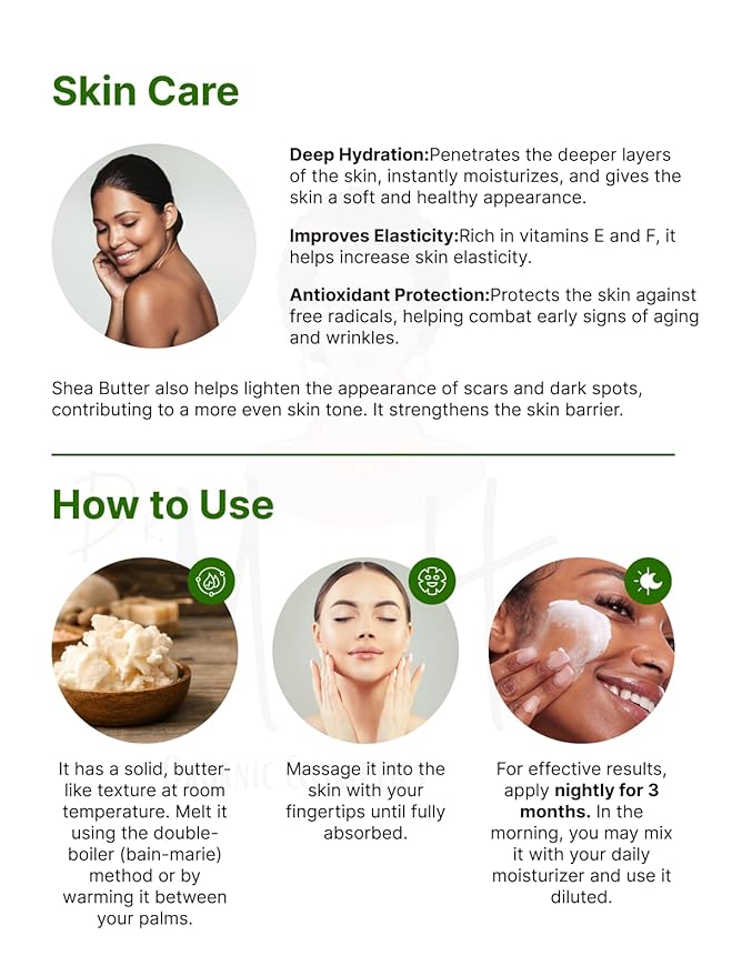 Organic Raw Shea Butter Intensive Moisturizer | 100% Pure,Natural & Unrefined Multi-Purpose Body & Face Butter for Dry Skin, Hair & Lips, 3.53 oz.