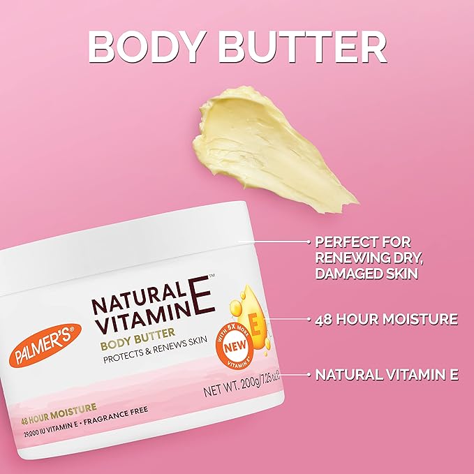Palmer's Natural Vitamin E Body Butter, 7.25 Ounce (Pack of 2)