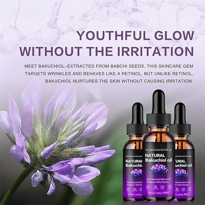 ARCHIDATE Organic Bakuchiol Oil, Natural Bakuchiol Oil for Face, Reduce Fine Lines & Wrinkles, Improve Dullness Roughness, Moisturizing Skin, Lightweight Suitable for all Skin Types