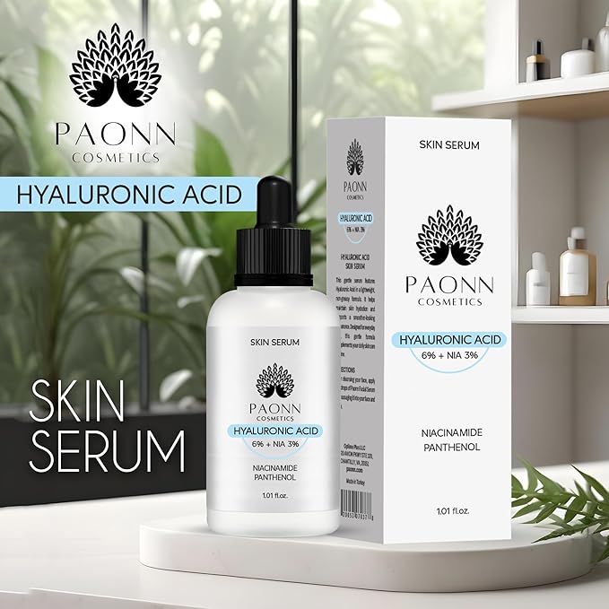 Hyaluronic Acid Serum for Face, Deep Hydration & Plumping, Lightweight, No Fragrance, Skin Smoothing, Moisture-Locking Effect