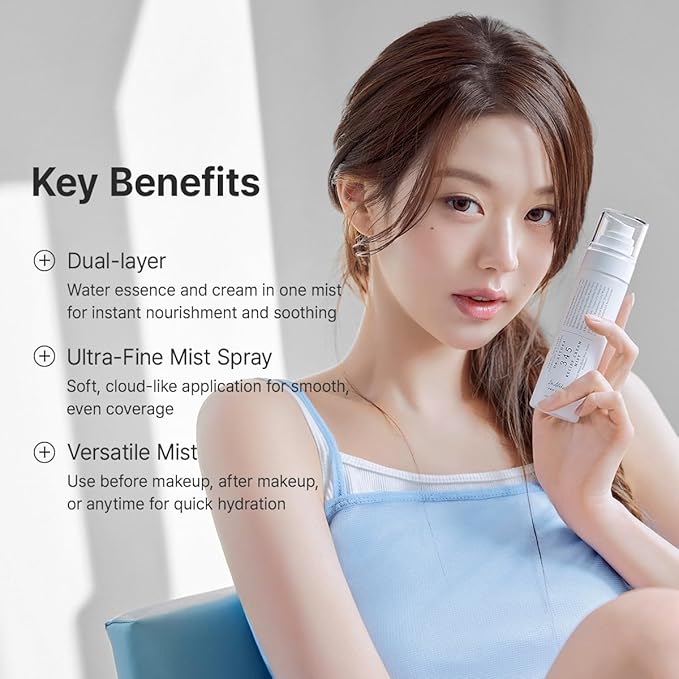 Dr.Althea 345 Relief Cream Mist | Hydrating Facial Mist with Rice Extract | Soothing Care for Sensitive Skin | Vegan Korean Skincare, 2.02 Fl Oz