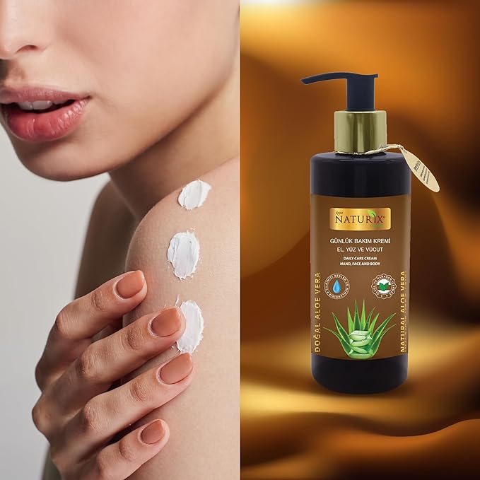 Hand Face and Body Aloe Vera Vitamin Cream 8.45 Oz | Nourishing Care Normal to Dry Skin Lotion | Intensive Moisturizer Cream