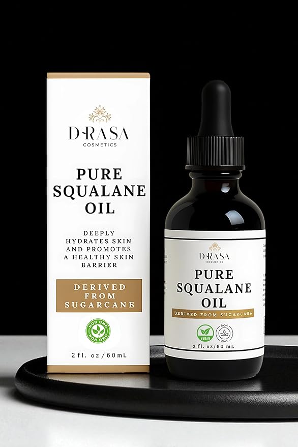 Pure Squalane Oil Moisturizer with 100% Sugarcane Derived Squalane for Face, Body, Skin and Hair - Face Oil 2 fl. oz.