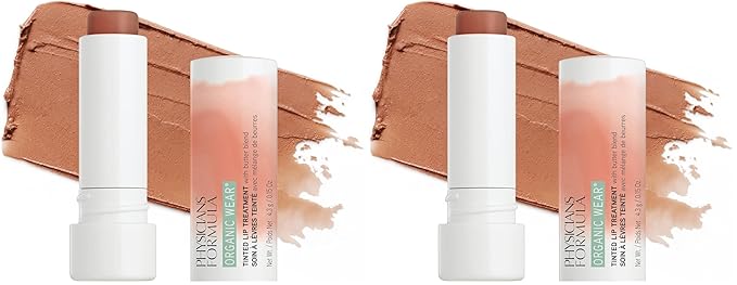 Physicians Formula Organic Wear All Natural Tinted Lip Treatment Gingersnap | Dermatologist Tested, Clinicially Tested (Pack of 2)