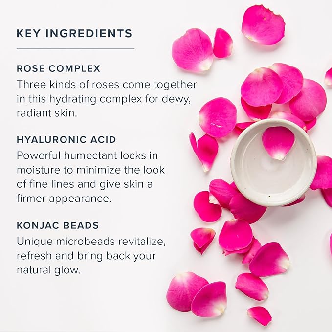 HERITAGE STORE Rosewater Jelly Facial Mask - Hydrating Treatment for Dry Combination Skin, Gel Face Mask Locks in Moisture w/ Hyaluronic Acid and Rose Complex, Hypoallergenic, Vegan, Cruelty Free, 2oz