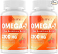 Omega-7 Sea Buckthorn Oil - with Omega-3 EPA/DHA Fish Oil, Cinnamomum, Fenugreek, ALA, Green Tea, Cayenne Pepper, Turmeric, Resveratrol, Black Pepper - Gluten-Free, 2Pack