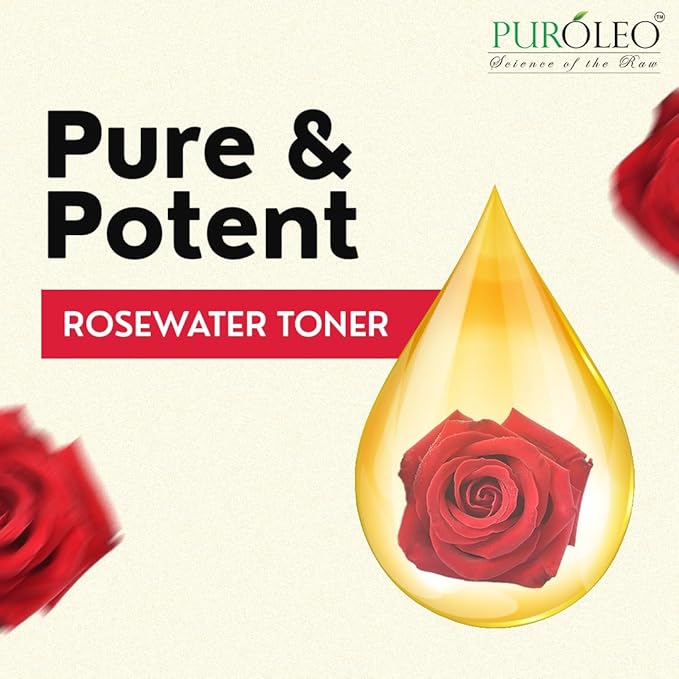 PUROLEO Rose Water 32 Fl Oz/946 ML (Packed in Canada) Pure & Natural Skin Care Setting Spray and Toner - Premium and Luxury Self Care with Rosewater for Face, Makeup Setting Spray, and Facial Mist