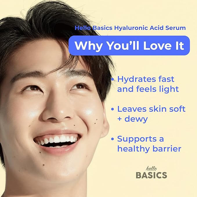 Hyaluronic Acid Facial Serum – Multi-Weight Hydration Blend – Non-Greasy & Plumping – Clean & Vegan – 1 fl oz