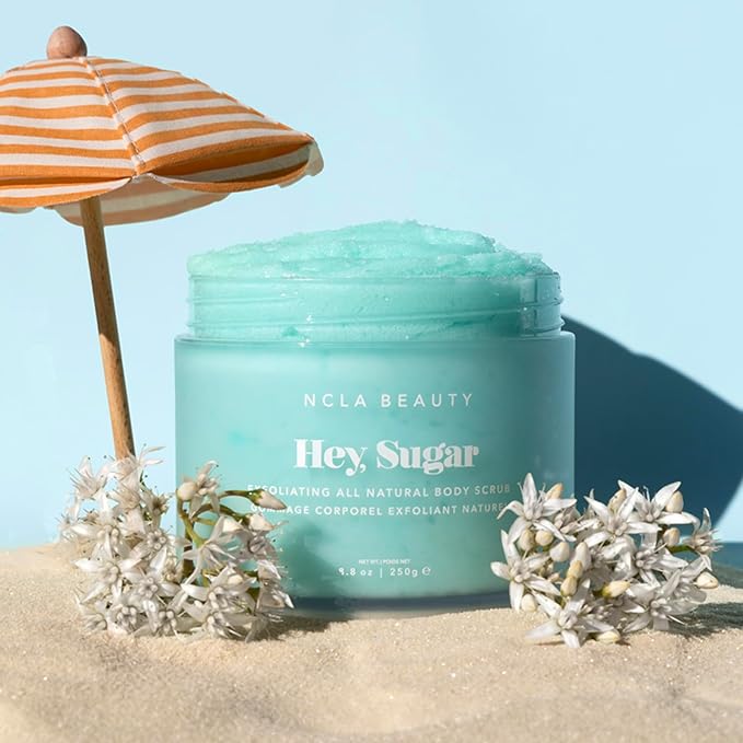 NCLA Beauty Hey Sugar All Natural Body Scrub - Moisturizing, Exfoliating Sugar Scrub - Notes of Neroli - Amalfi Coast - 8.8 oz