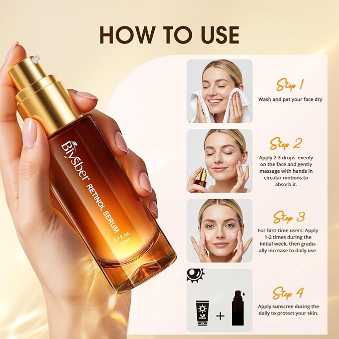 Retinol Collagen Serum for Face: Anti Aging &Anti Wrinkle Repair Peptide Serum with Hyaluronic Acid to Boost Hydration- Day/Night Facial Firming Neck Skin Care for Women